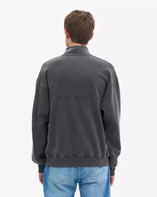 Colorful Standard Organic Quarter Zip Faded Black Pullover